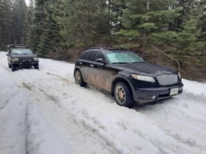 Snowed roads near Ashland