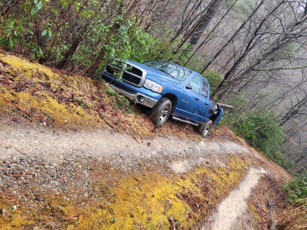 Truck stuck in North Carolina