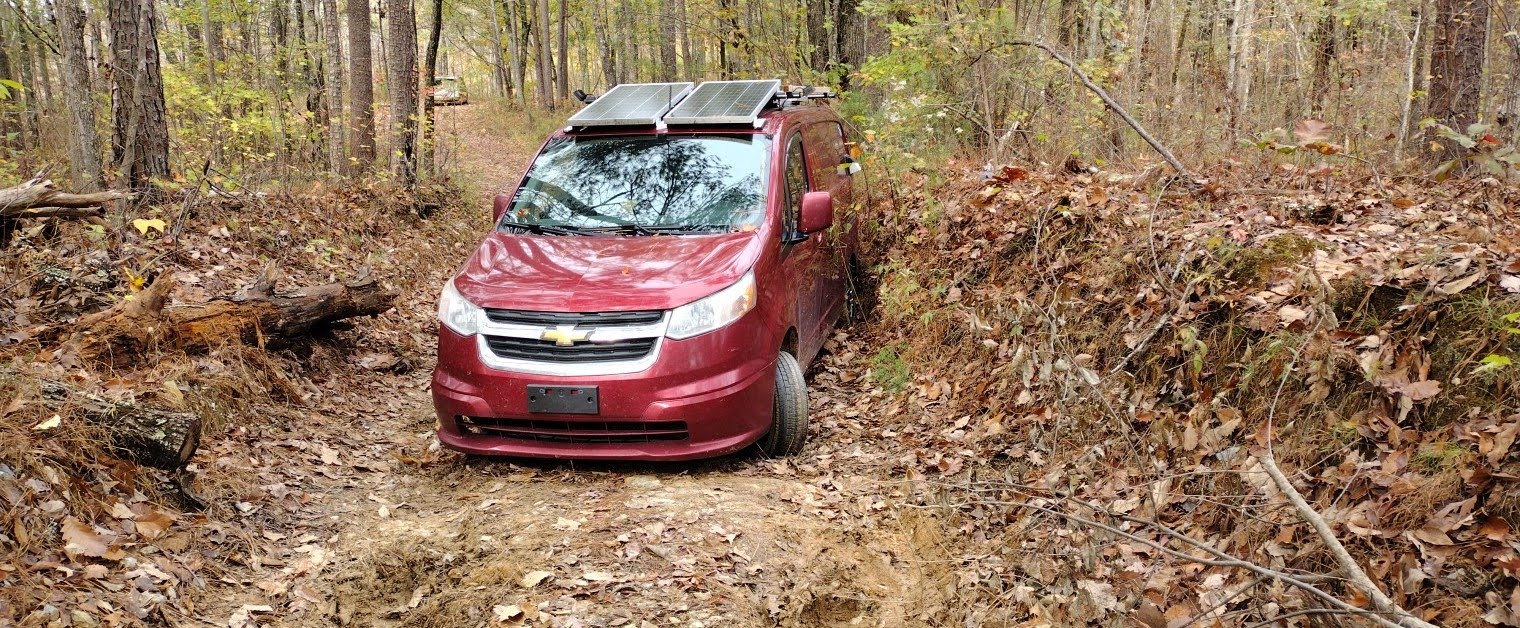 Stuck in a muddy trail in Alabama
