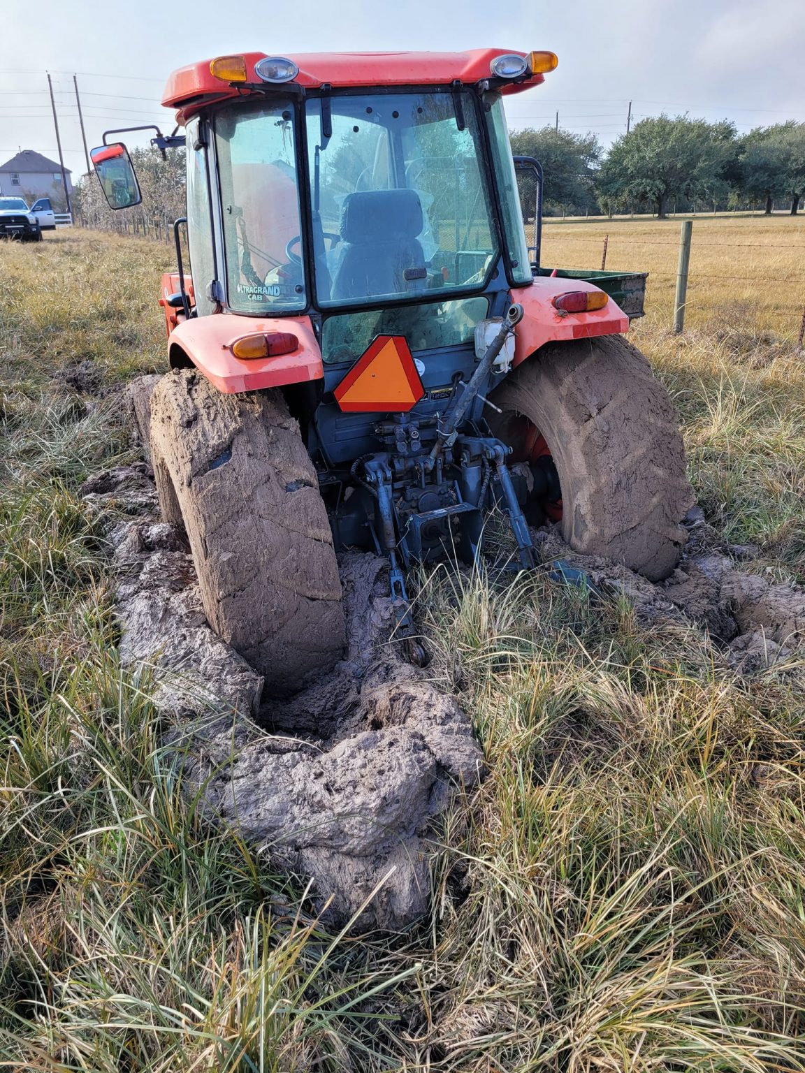 Tractor stuck in mud in Texas Offroad Portal