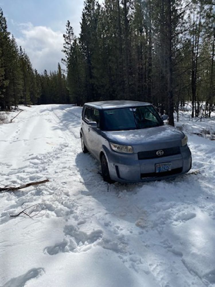 vehicle stuck in the snow