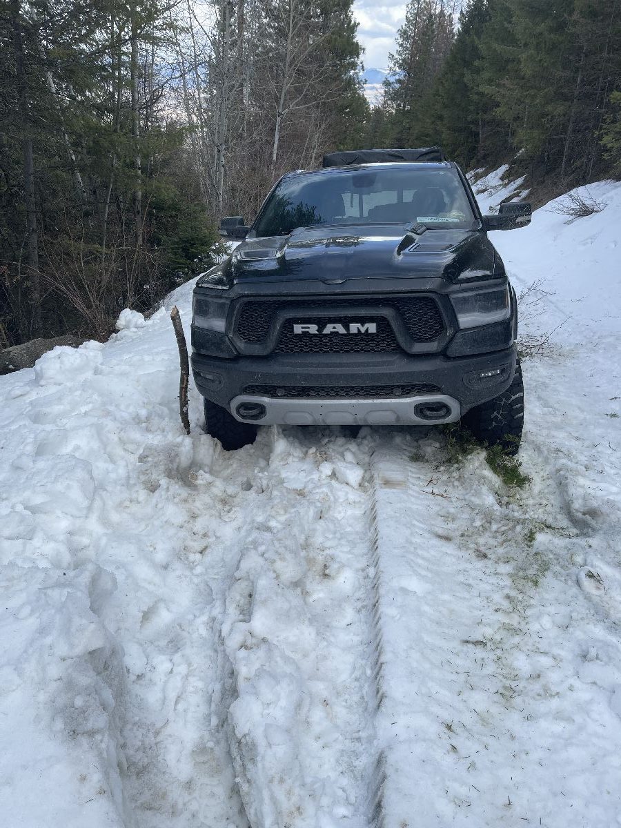 ram stranded in snow in montana
offroad recovery in Montana