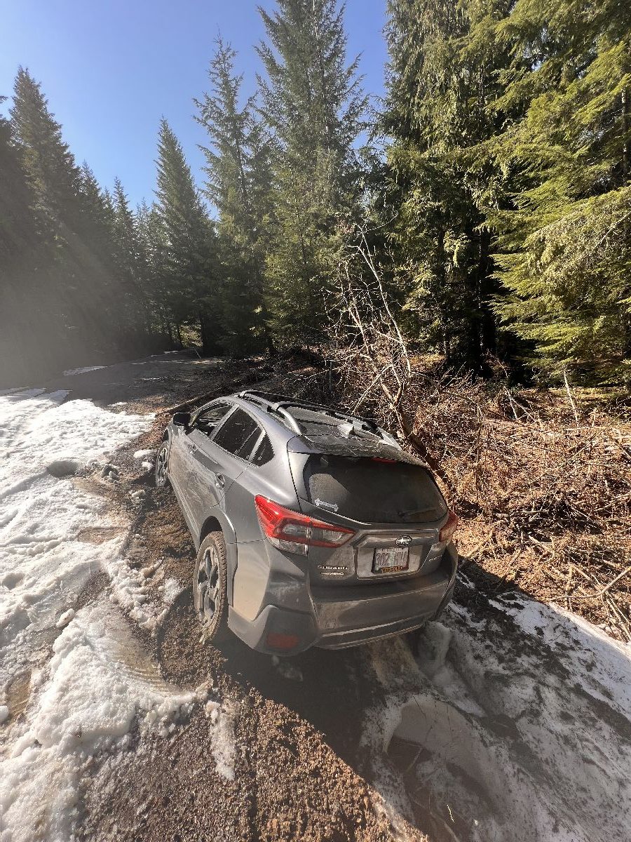 subaru stuck in the snow oregon offroad recovery