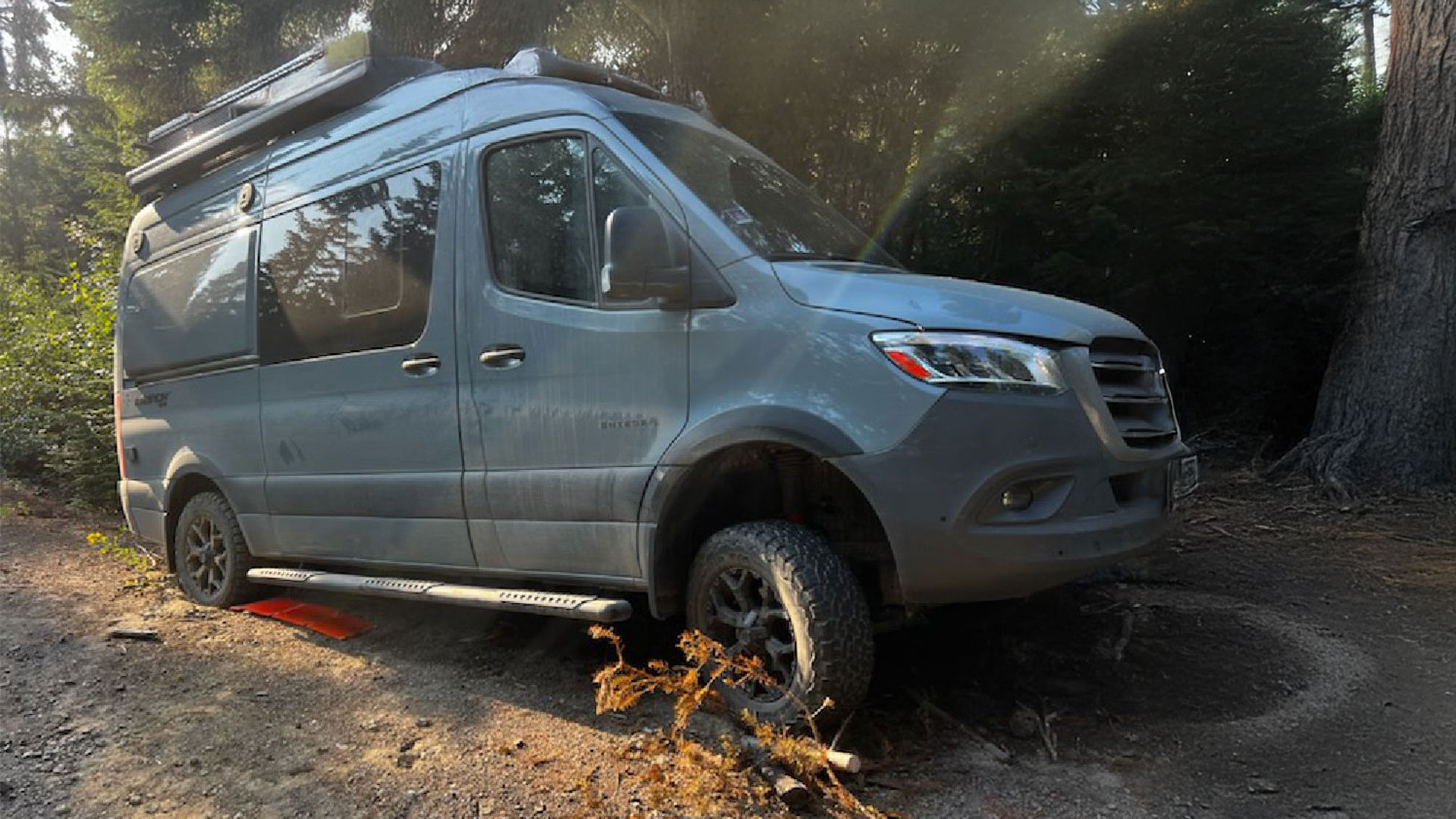 My van is stuck in soft dirt