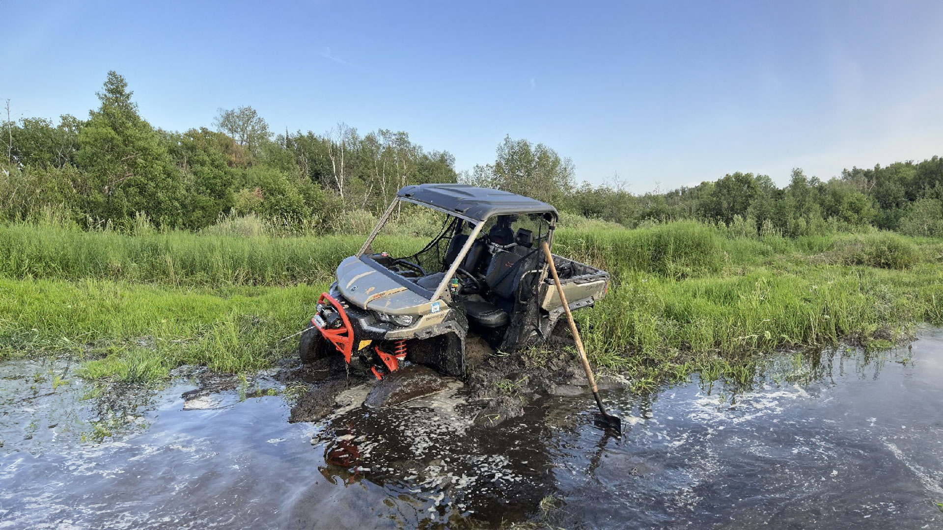 UTV stuck in mud