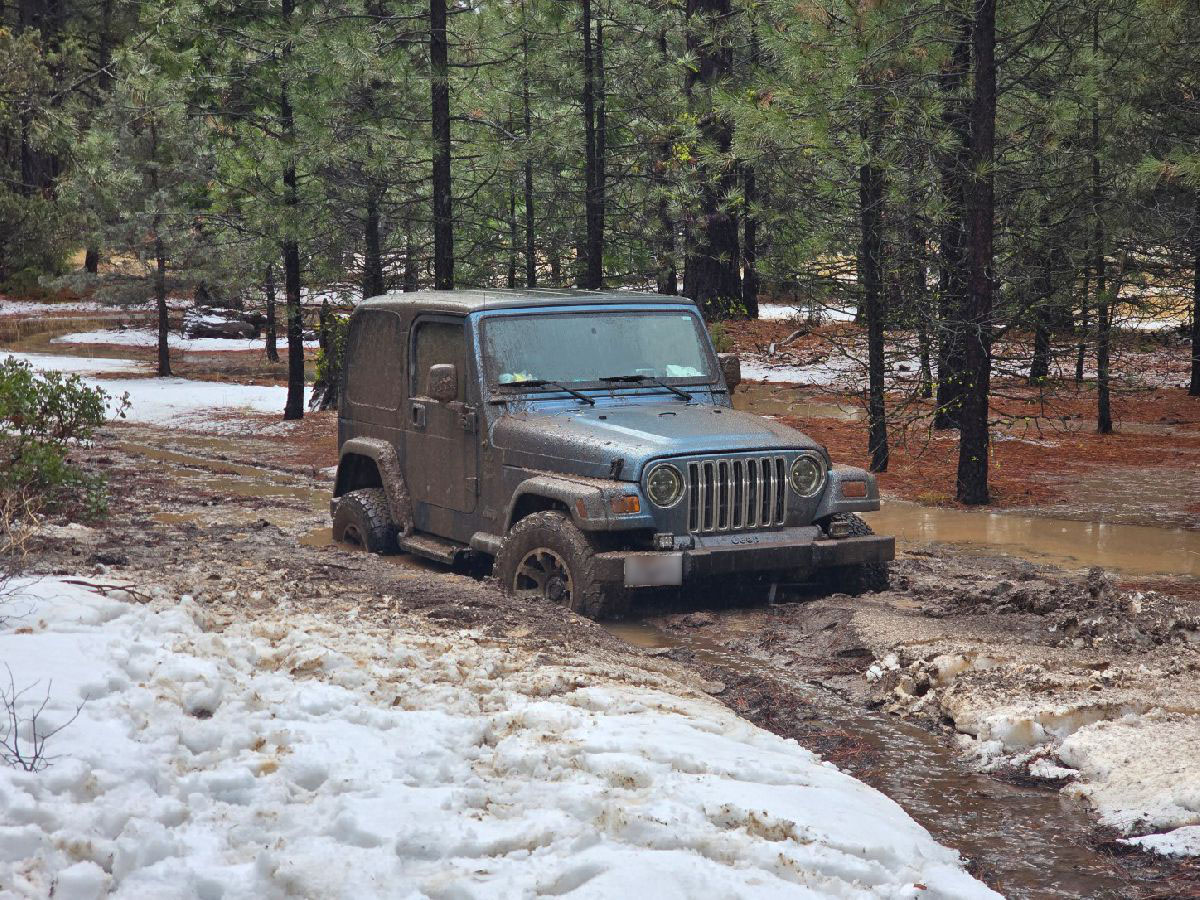 offroad recovery in mud near Juanita Lake