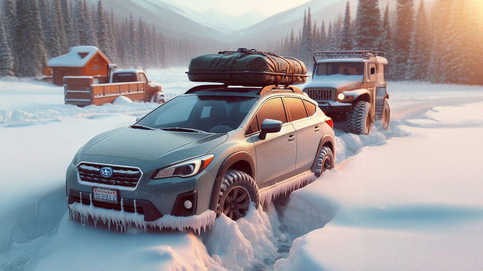 Crosstrek AWD stuck in snow