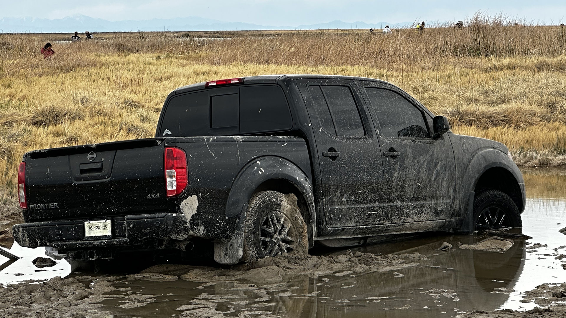 Stuck in mud at blue lake