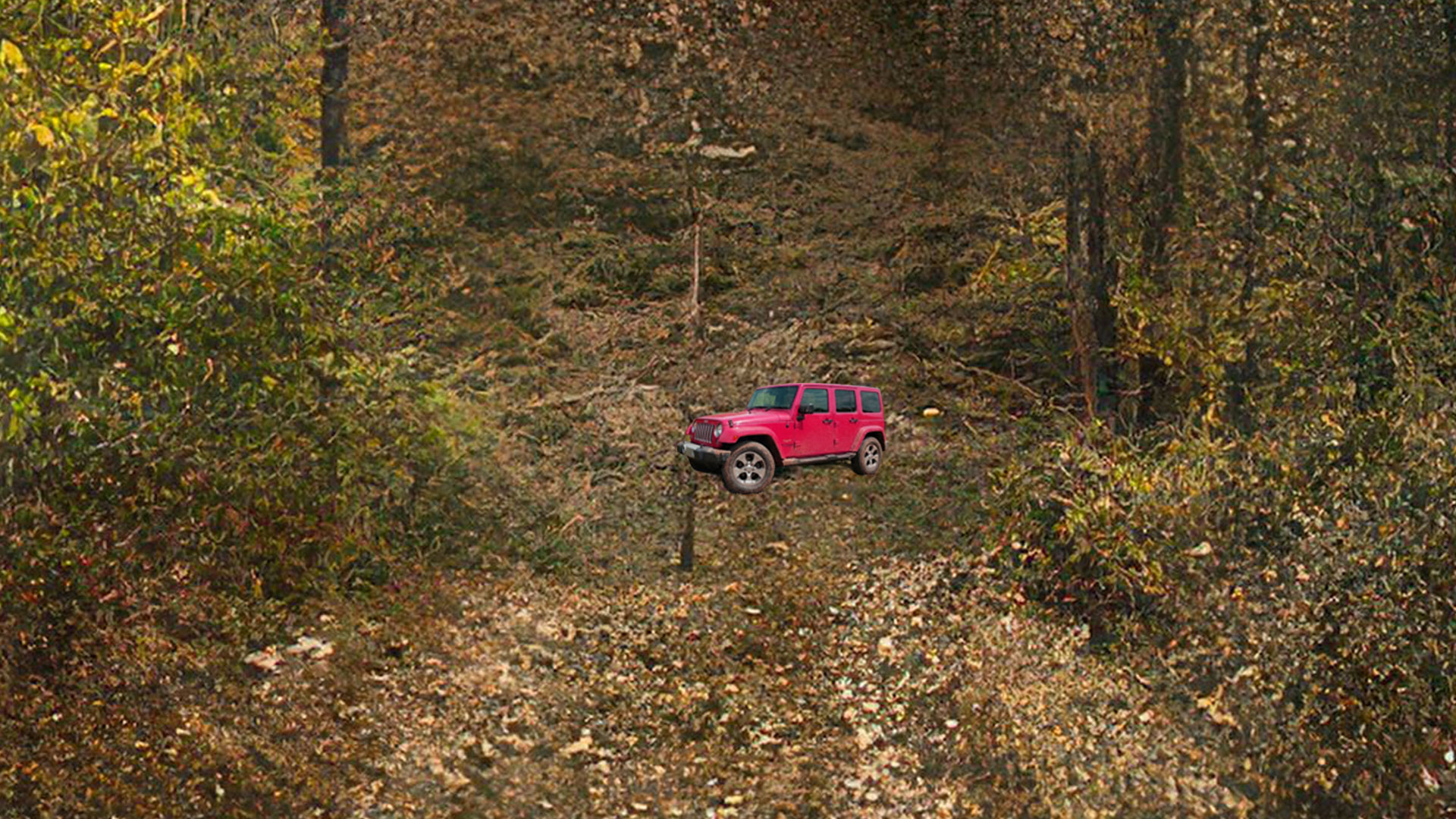 Jeep Wrangler JKU stuck in a mud hole
