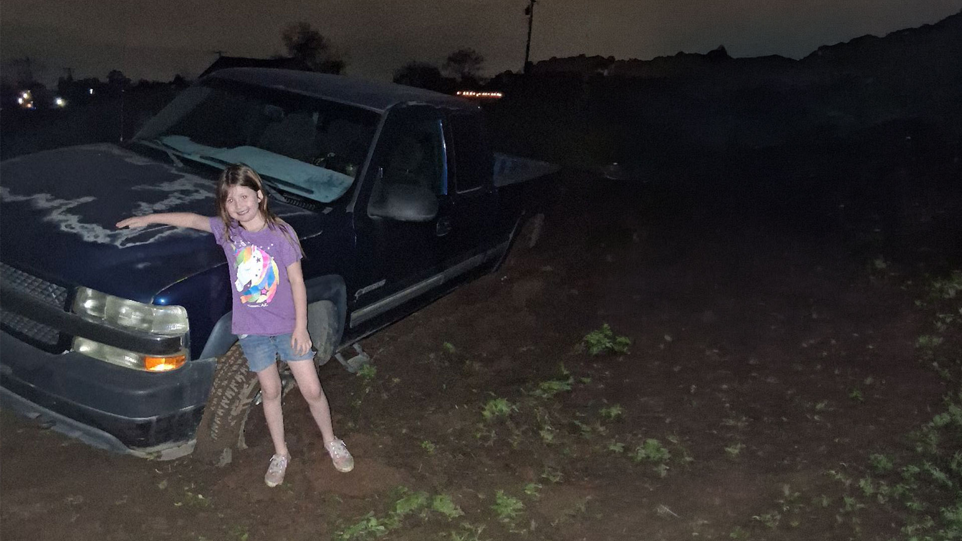 Left side is sank in mud