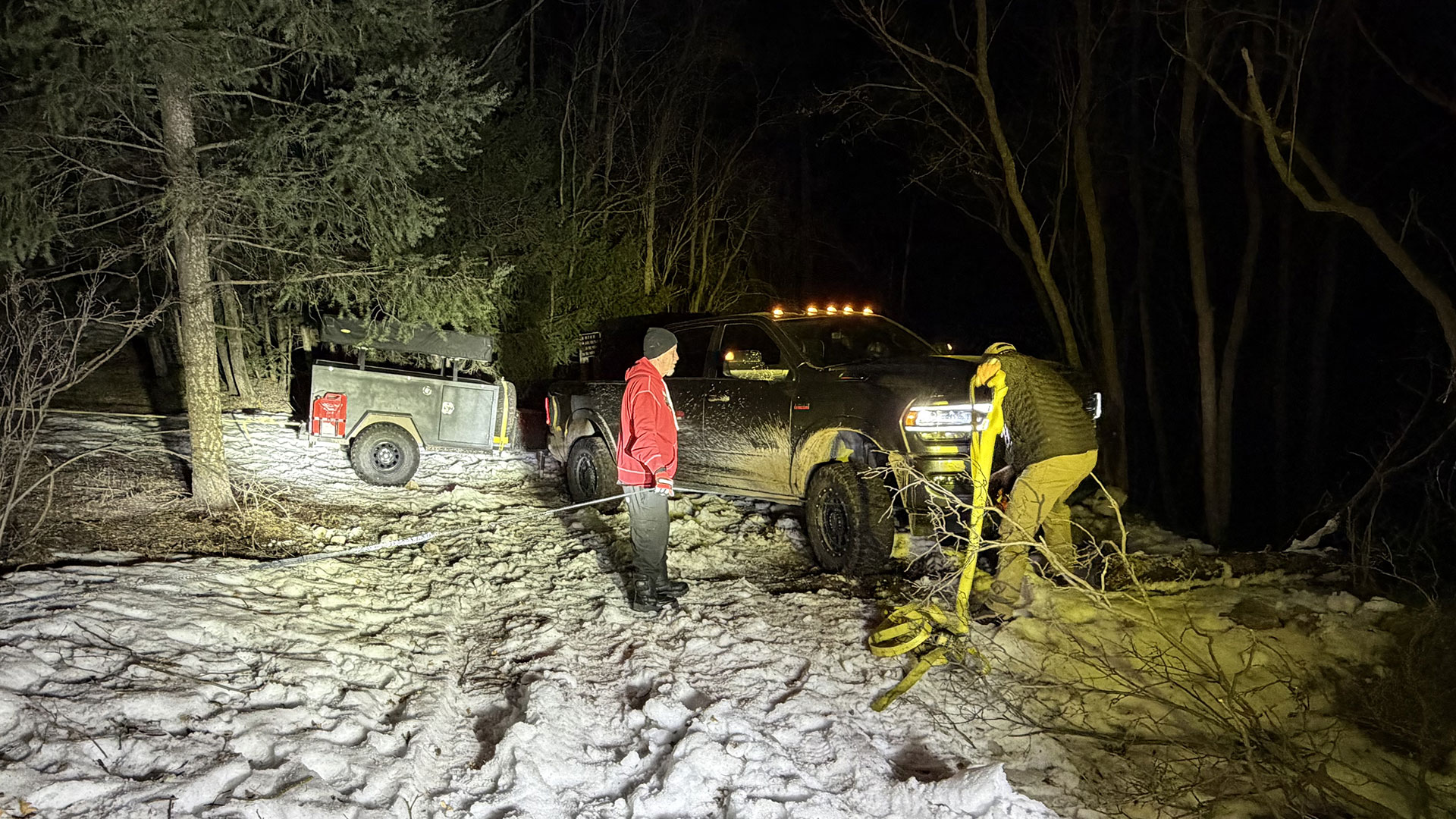 My truck is stuck in snow and ice