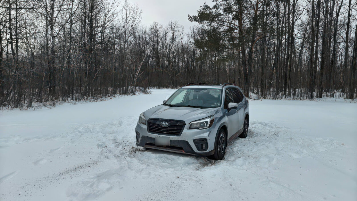 I'm stuck in fairly deep snow