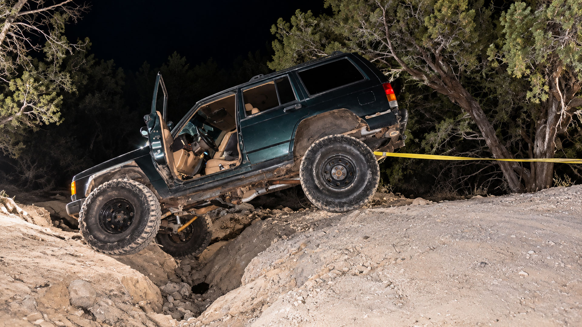 Slid into a ditch