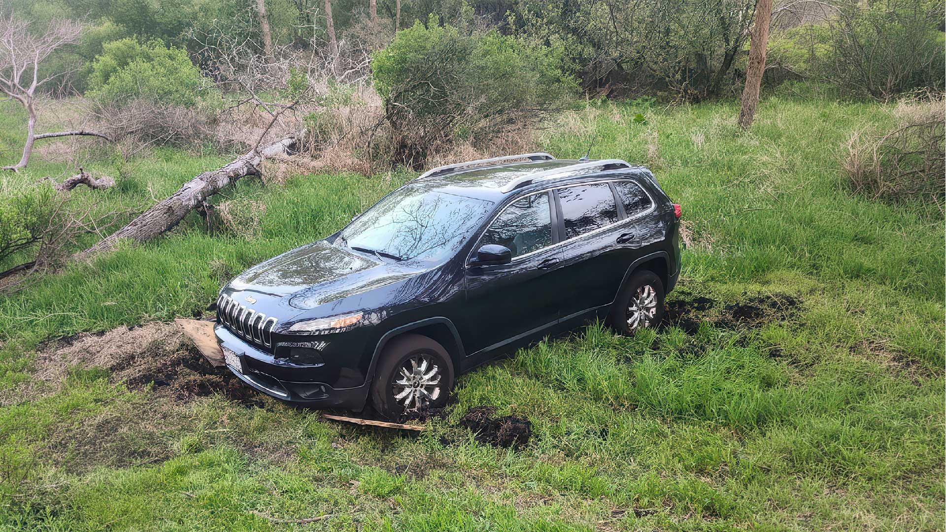 Stuck in the mud, pretty much bottomed out